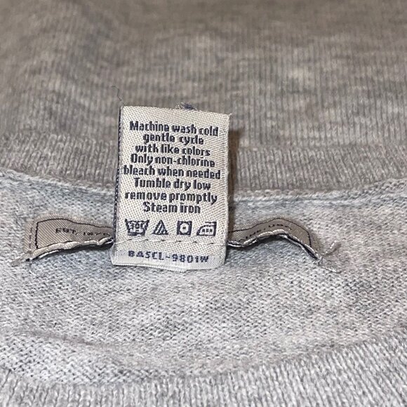 Bass Gray Long Sleeve Giraffe Light Weight Sweater Women's XL Cotton Zoo Animal - Picture 5 of 10